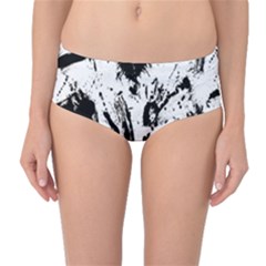 Pattern Color Painting Dab Black Mid-waist Bikini Bottoms by Nexatart