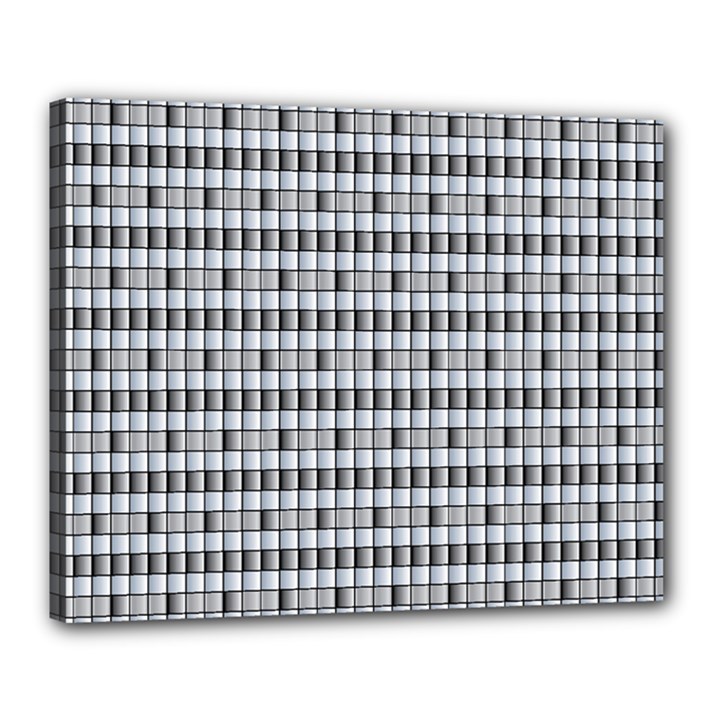 Pattern Grid Squares Texture Canvas 20  x 16 