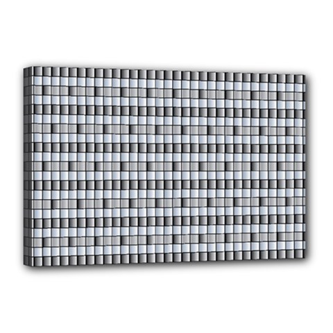 Pattern Grid Squares Texture Canvas 18  X 12  by Nexatart