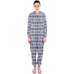 Pattern Grid Squares Texture Hooded Jumpsuit (ladies)  by Nexatart