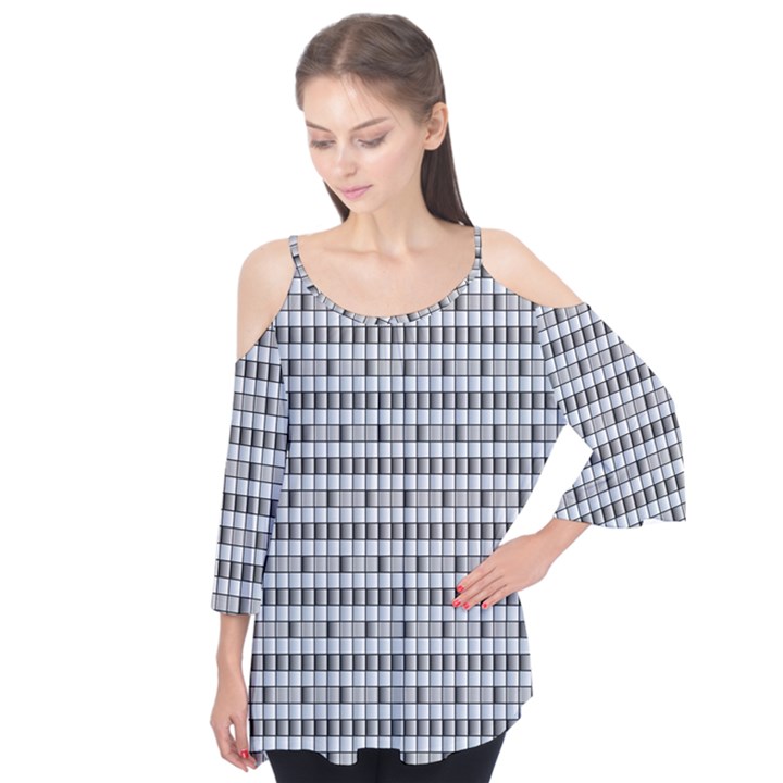 Pattern Grid Squares Texture Flutter Tees