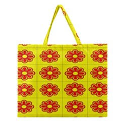 Pattern Design Graphics Colorful Zipper Large Tote Bag by Nexatart