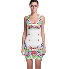 Holiday Festive Background With Space For Writing Sleeveless Bodycon Dress