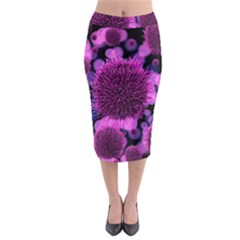 Hintergrund Tapete Keime Viren Midi Pencil Skirt by Nexatart