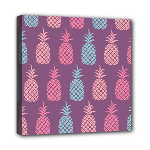 Pineapple Pattern  Mini Canvas 8  X 8  by Nexatart