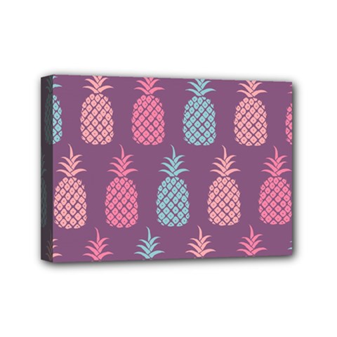 Pineapple Pattern  Mini Canvas 7  X 5  by Nexatart