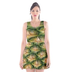 Pineapple Pattern Scoop Neck Skater Dress by Nexatart
