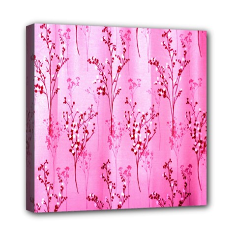 Pink Curtains Background Mini Canvas 8  x 8 