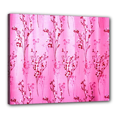 Pink Curtains Background Canvas 24  x 20 