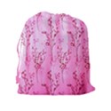 Pink Curtains Background Drawstring Pouches (XXL) View2