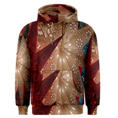 Poinsettia Red Blue White Men s Pullover Hoodie