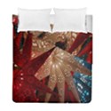 Poinsettia Red Blue White Duvet Cover Double Side (Full/ Double Size) View1