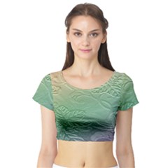 Plants Nature Botanical Botany Short Sleeve Crop Top (Tight Fit)