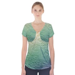 Plants Nature Botanical Botany Short Sleeve Front Detail Top