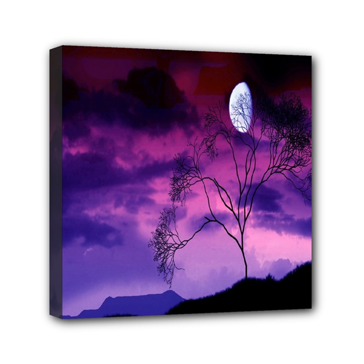 Purple Sky Mini Canvas 6  x 6 