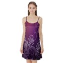 Purple Lotus Satin Night Slip View1