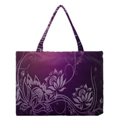 Purple Lotus Medium Tote Bag by Nexatart