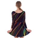 Rainbow Ribbons Long Sleeve Velvet Skater Dress View2