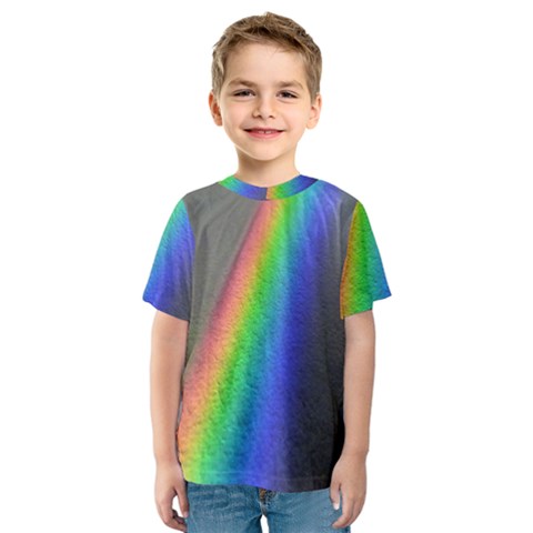 Rainbow Color Spectrum Solar Mirror Kids  Sport Mesh Tee by Nexatart