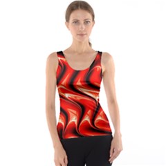 Red Fractal  Mathematics Abstact Tank Top by Nexatart