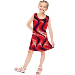 Red Fractal  Mathematics Abstact Kids  Tunic Dress by Nexatart