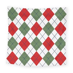 Red Green White Argyle Navy Square Tapestry (large) by Nexatart