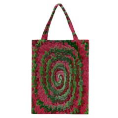 Red Green Swirl Twirl Colorful Classic Tote Bag by Nexatart