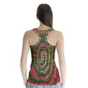 Red Green Swirl Twirl Colorful Racer Back Sports Top View2