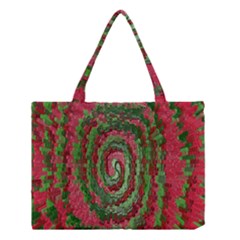 Red Green Swirl Twirl Colorful Medium Tote Bag by Nexatart