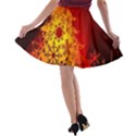 Red Silhouette Star A-line Skater Skirt View2