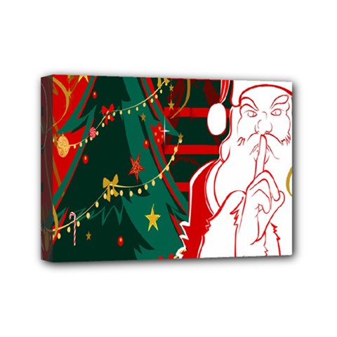 Santa Clause Xmas Mini Canvas 7  X 5  by Nexatart