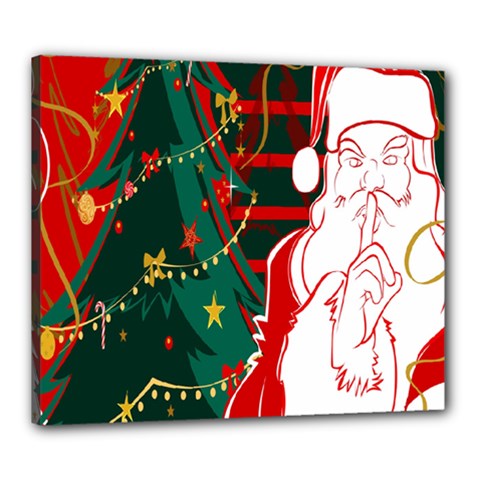 Santa Clause Xmas Canvas 24  X 20  by Nexatart