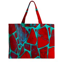 Red Marble Background Zipper Mini Tote Bag by Nexatart