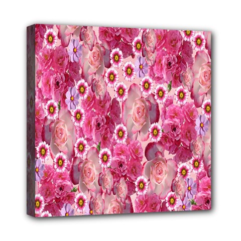 Roses Flowers Rose Blooms Nature Mini Canvas 8  x 8 