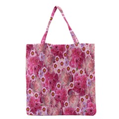Roses Flowers Rose Blooms Nature Grocery Tote Bag