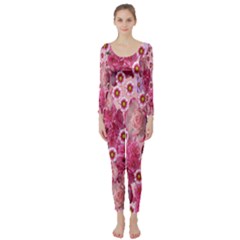 Roses Flowers Rose Blooms Nature Long Sleeve Catsuit by Nexatart