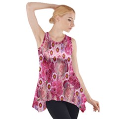 Roses Flowers Rose Blooms Nature Side Drop Tank Tunic