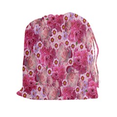 Roses Flowers Rose Blooms Nature Drawstring Pouches (XXL)