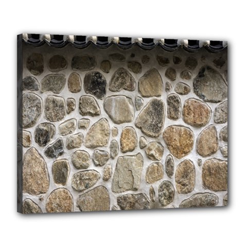 Roof Tile Damme Wall Stone Canvas 20  X 16  by Nexatart