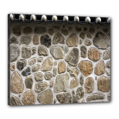 Roof Tile Damme Wall Stone Canvas 24  X 20  by Nexatart