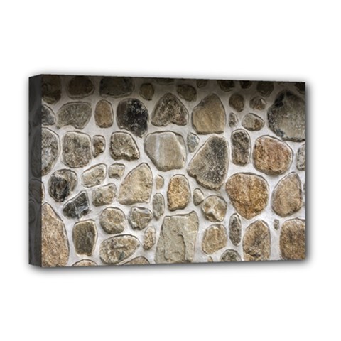 Roof Tile Damme Wall Stone Deluxe Canvas 18  X 12   by Nexatart
