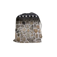 Roof Tile Damme Wall Stone Drawstring Pouches (medium)  by Nexatart