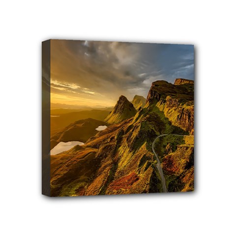 Scotland Landscape Scenic Mountains Mini Canvas 4  X 4  by Nexatart