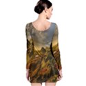 Scotland Landscape Scenic Mountains Long Sleeve Velvet Bodycon Dress View2