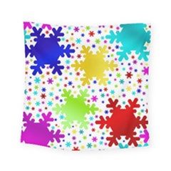 Seamless Snowflake Pattern Square Tapestry (small) by Nexatart