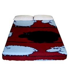 Sheep Fitted Sheet (california King Size) by Nexatart