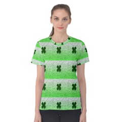 Shamrock Pattern Women s Cotton Tee