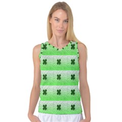 Shamrock Pattern Women s Basketball Tank Top