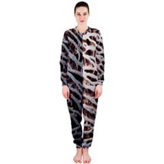 Seed Worn Lines Close Macro Onepiece Jumpsuit (ladies)  by Nexatart