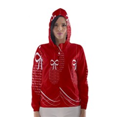 Simple Merry Christmas Hooded Wind Breaker (women)